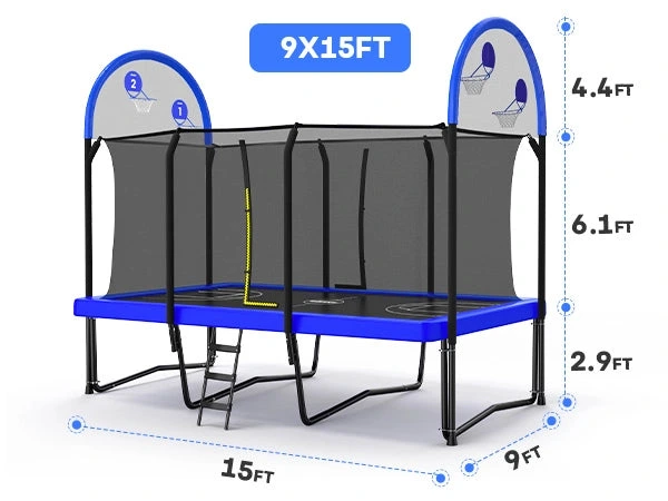Zupapa 1800LBS/2500LBS Rectangular Trampoline - Image 15