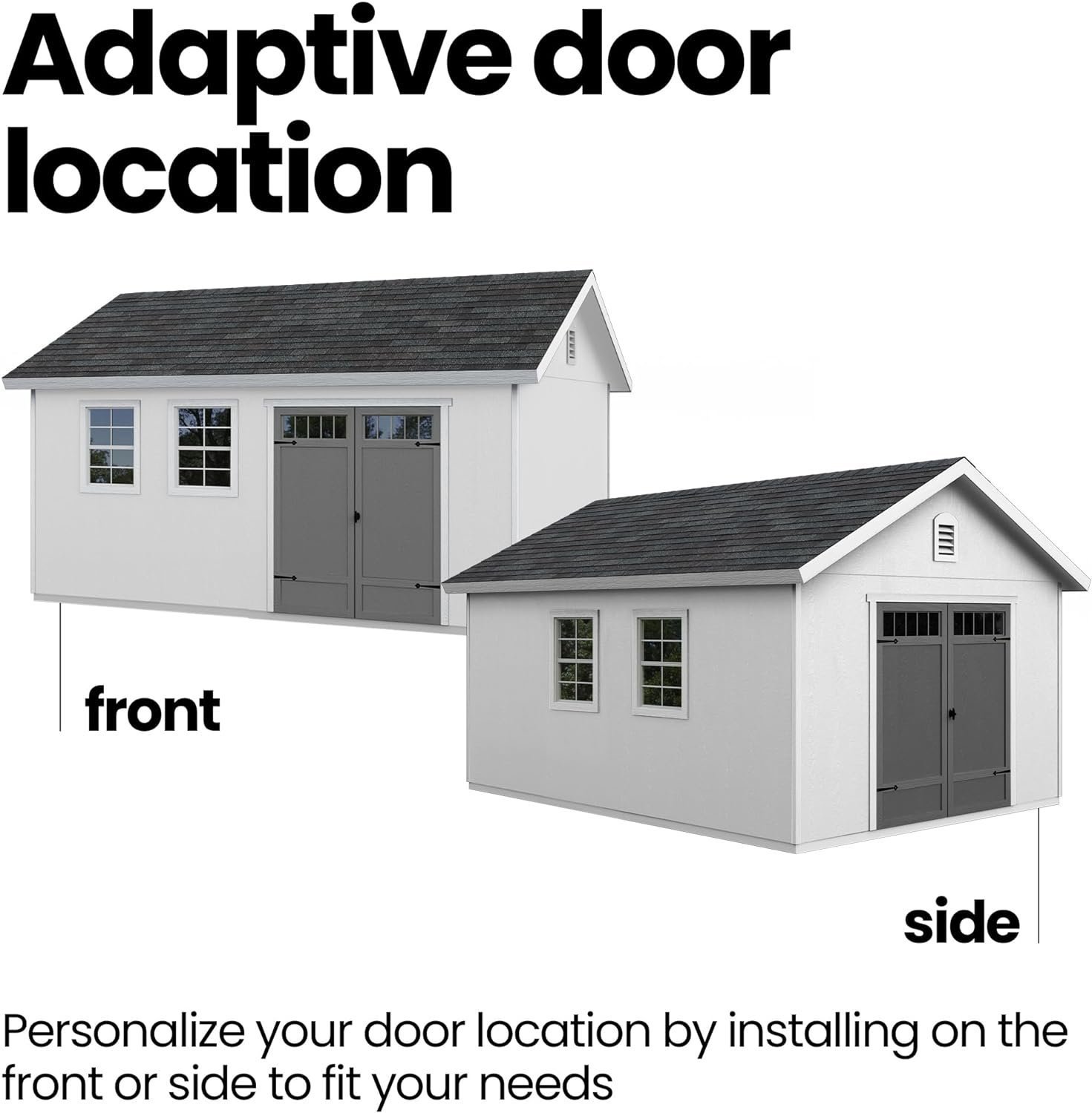 Handy Home Products Scarsdale 12×16 Do-it-Yourself Wooden Storage Shed with Floor - Image 3