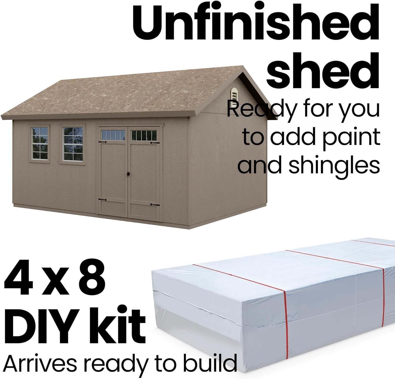 Handy Home Products Scarsdale 12×16 Do-it-Yourself Wooden Storage Shed with Floor - Image 4