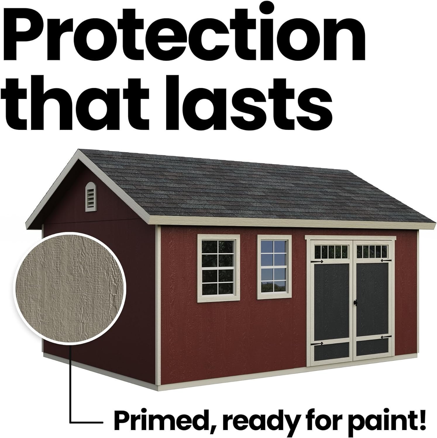 Handy Home Products Scarsdale 12×16 Do-it-Yourself Wooden Storage Shed with Floor - Image 7