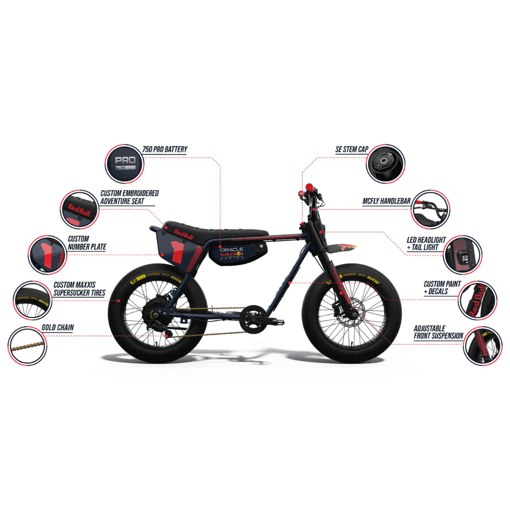 Super73 Oracle Red Bull Racing Z Adventure Series Electric Bike - Image 3