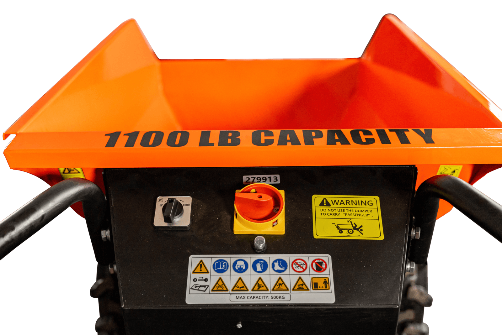 Detail K2 Big Dump 1100 Pound Electric Power Dump Cart - Image 5