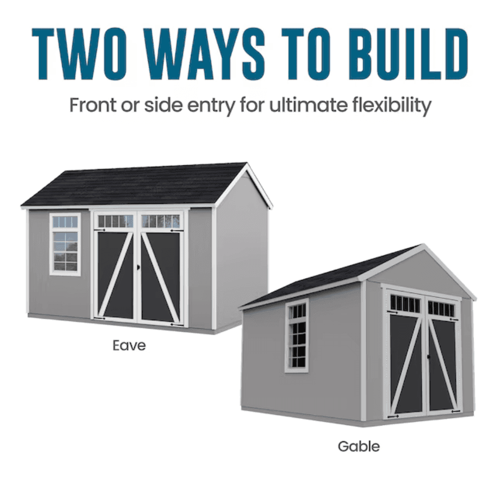 Heartland Coronado 12-ft x 8-ft Gable Style Wood Outdoor Storage Shed with Windows and Doors - Image 7