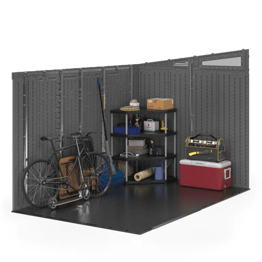 Modernist 10 ft. x 7 ft. Barn Door Storage Shed Suncast - Image 9