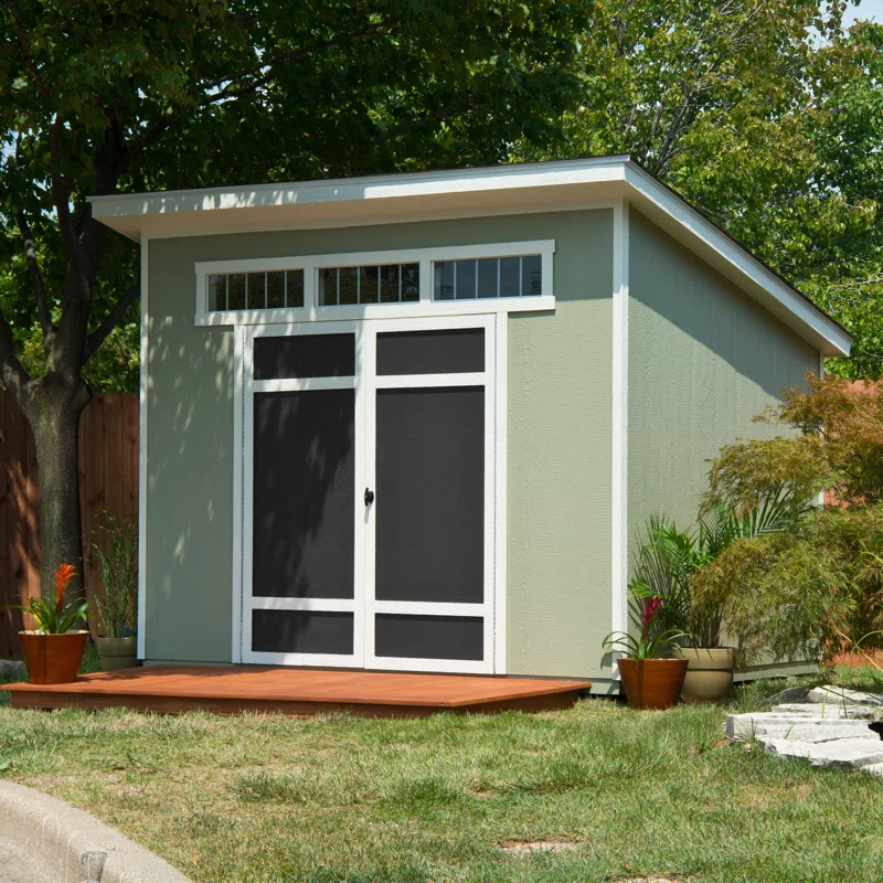 Olympia Do-it Yourself 10 ft. W x 7.5 ft. D Manufactured Wood Storage Shed - Image 7