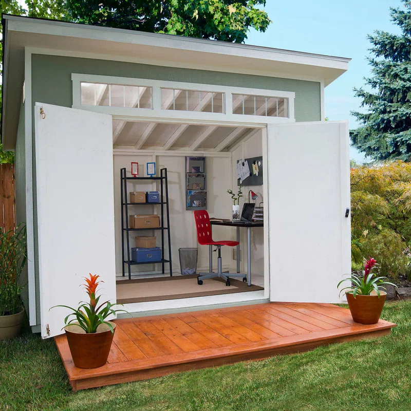 Olympia Do-it Yourself 10 ft. W x 7.5 ft. D Manufactured Wood Storage Shed - Image 8