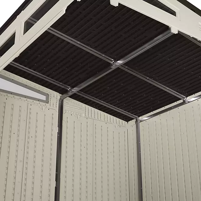 Suncast 7′ x 7′ Modernist Resin Outdoor Storage Shed - Image 4