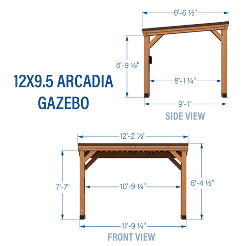 Backyard Discovery Arcadia Slope 12′ x 9.5′ Gazebo - Image 2