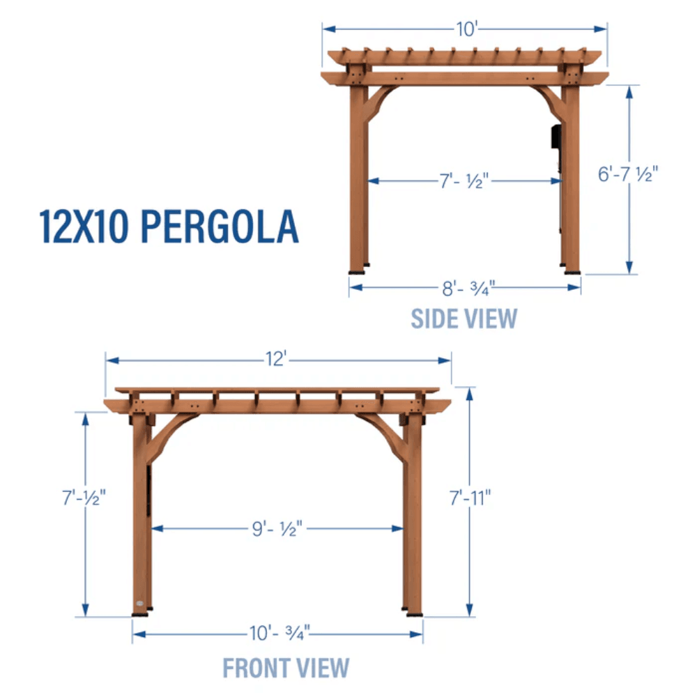 Backyard Discovery 12′ x 10′ Cedar Pergola - Image 3