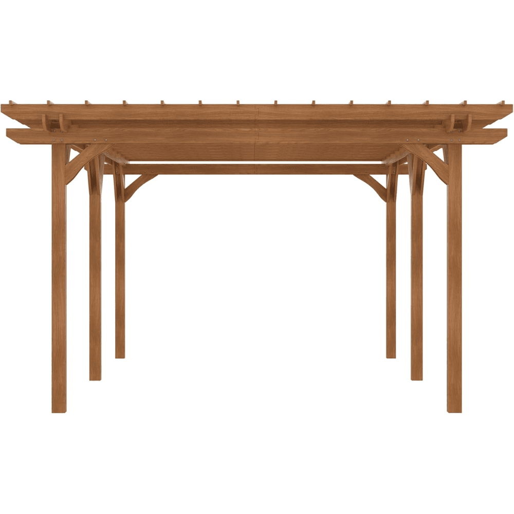 Outsunny 12′ x 20′ DIY Deck Outdoor Wood Pergola - Image 7