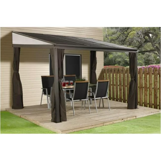Sojag 10 x 12 ft. Portland No.53 Wall Gazebo Steel Roof - Image 2