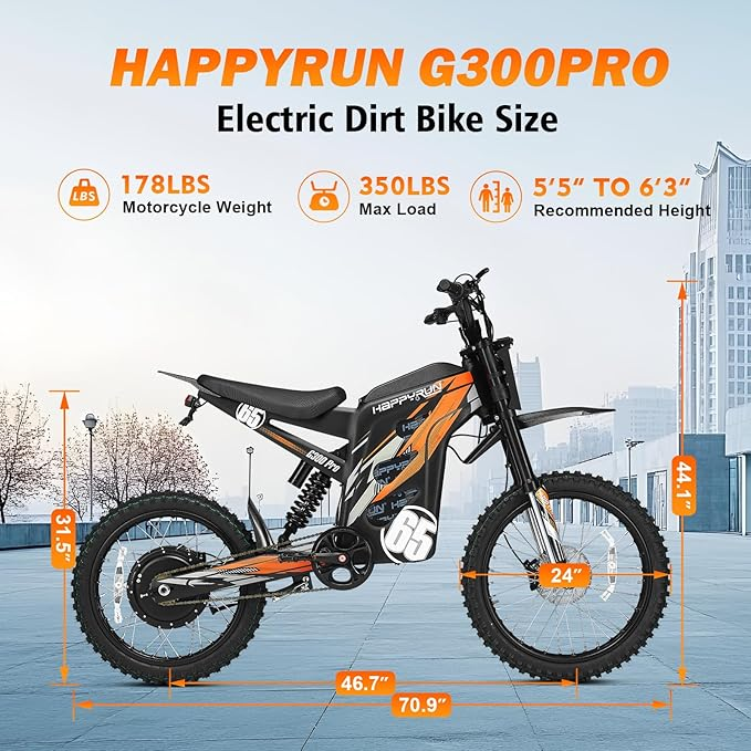 Combo Sale HappyRun G300 Pro Electric Dirt Bike - Image 4