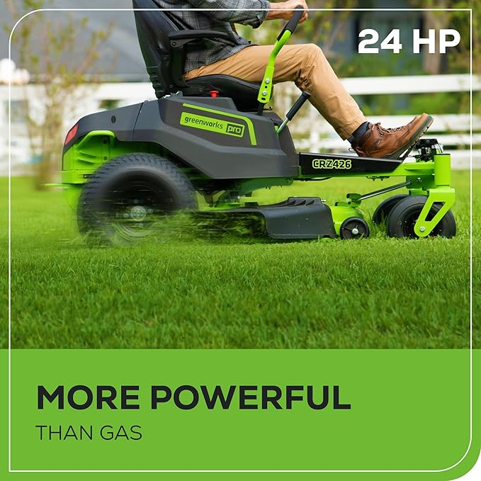 Greenworks 60V 42 Electric CrossoverZ Zero Turn Mower with 8 Ah Batteries and Dual Port Turbo Chargers - Image 4