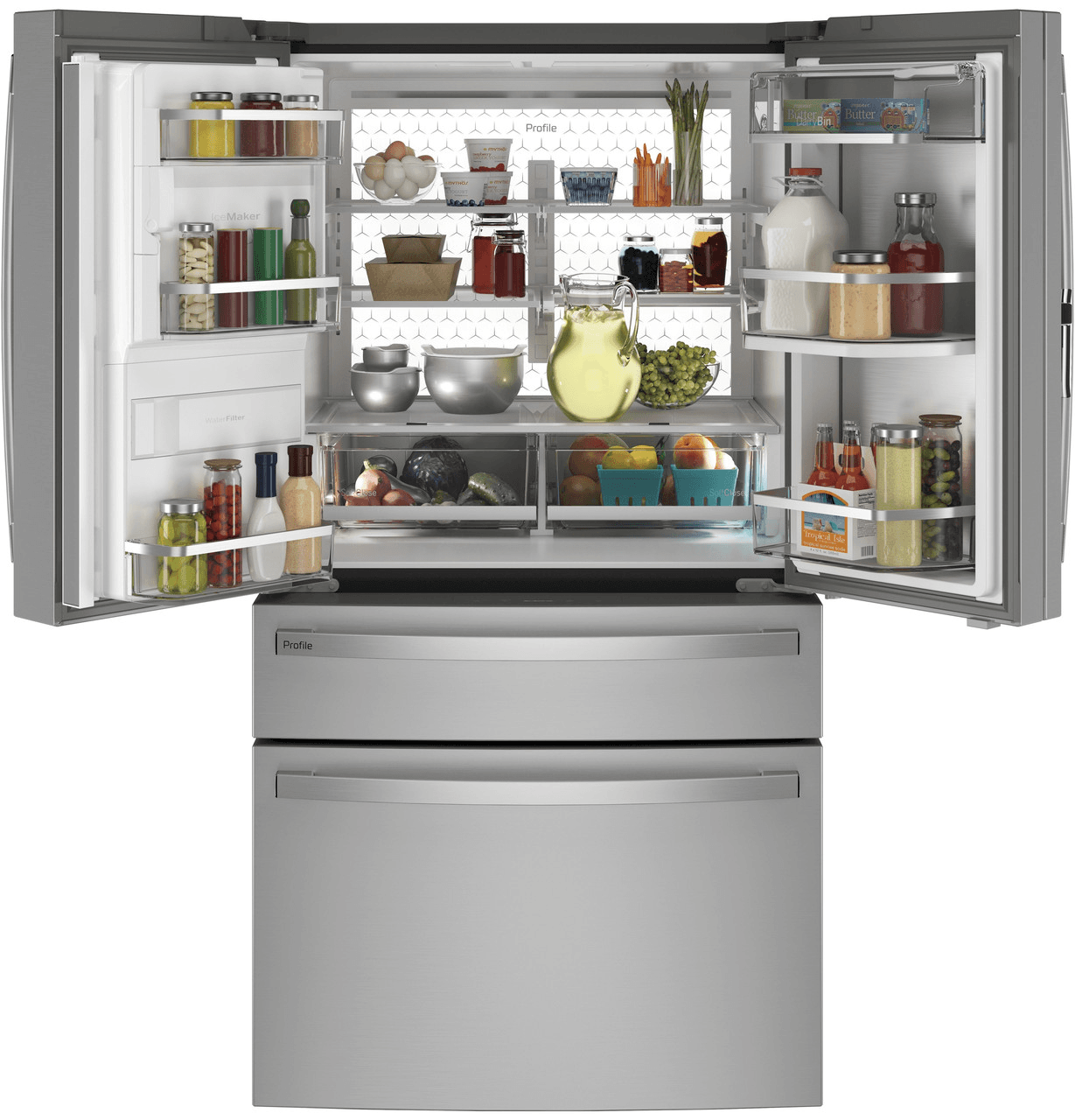 GE Refrigerator 27.9 Smart Fingerprint Resistant French Door - Image 3