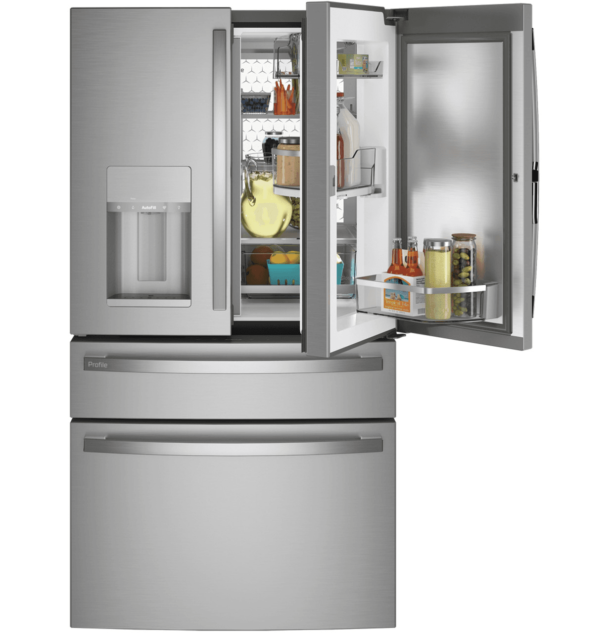 GE Refrigerator 27.9 Smart Fingerprint Resistant French Door - Image 4