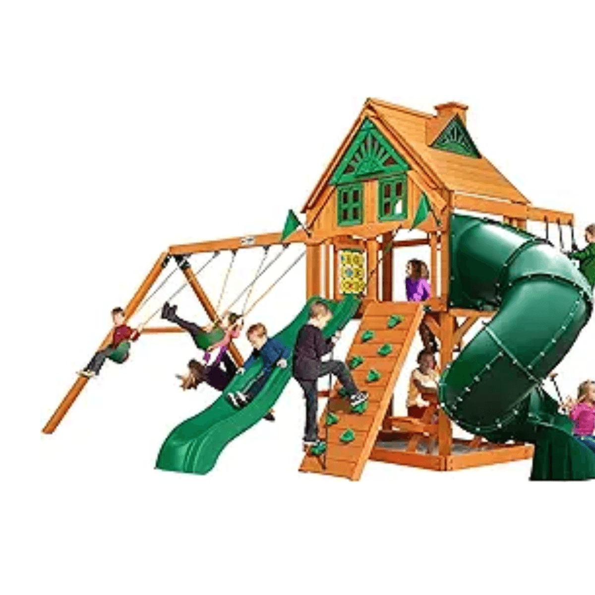 Gorilla Playsets Mountaineer Treehouse Wooden Swing Set