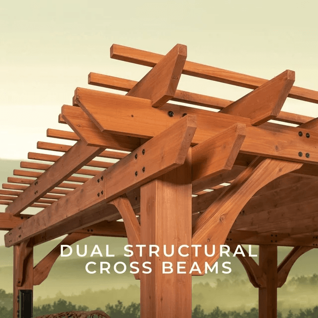 Backyard Discovery Beaumont Pergola 20′x12′ Premium Cedar - Image 3